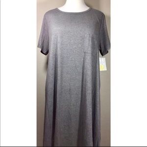 🦄 LuLaRoe Carly Solid Gray Dress